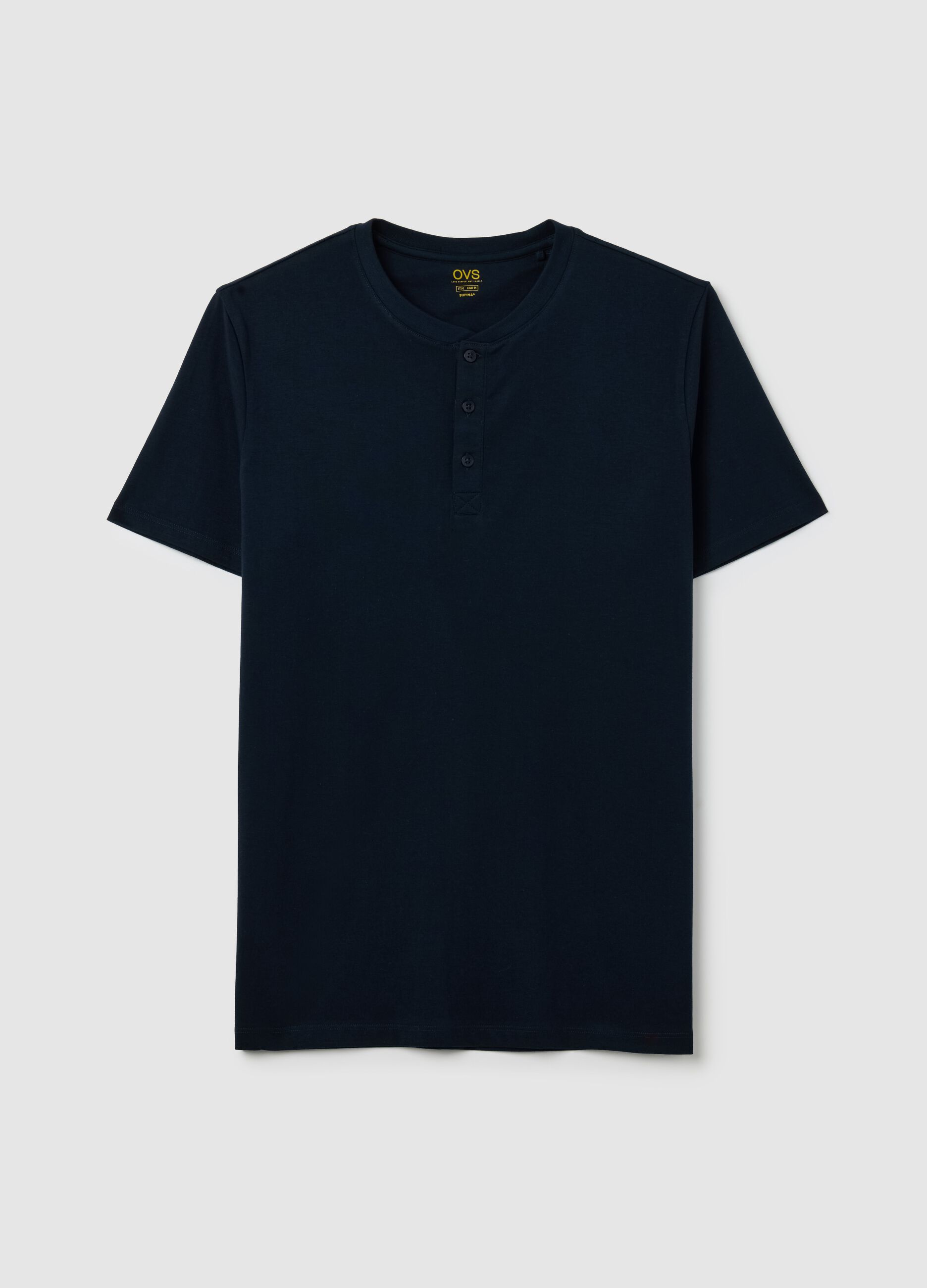 Blue T-shirt in Supima cotton