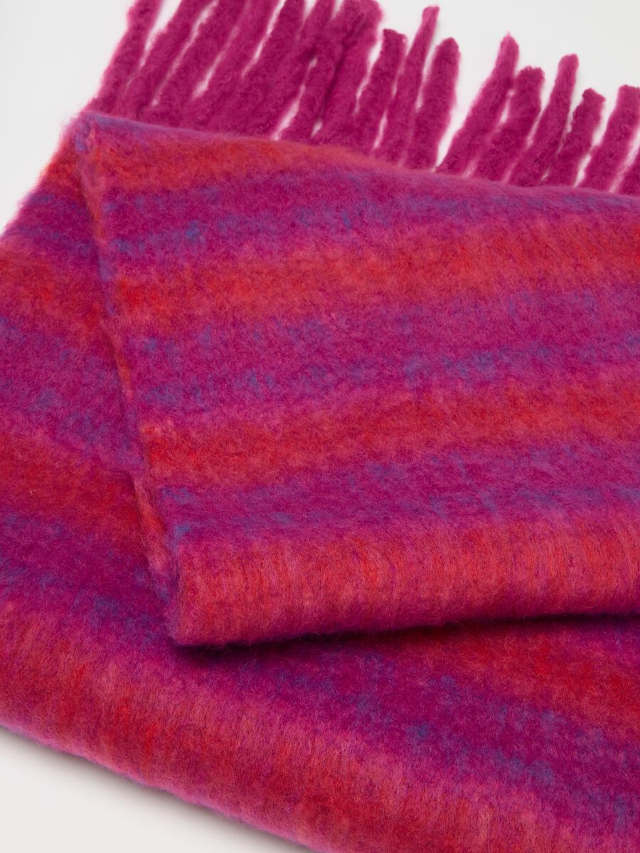 Multicolour scarf in mixed fabric_1