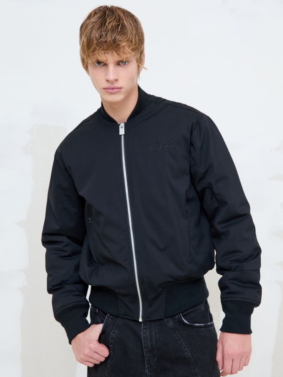 Nylon Bomber Jacket Black_1