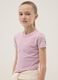 Pink stretch cotton set with T-shirt and shorts_2