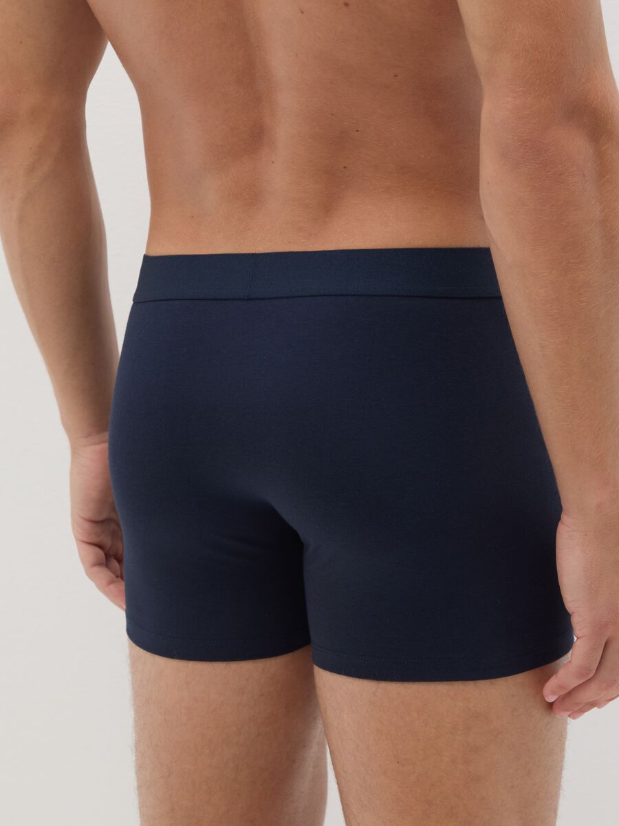 Set of three regular fit blue stretch cotton boxers_2