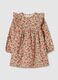 Girl's dress in pure multicolour cotton regular fit_0