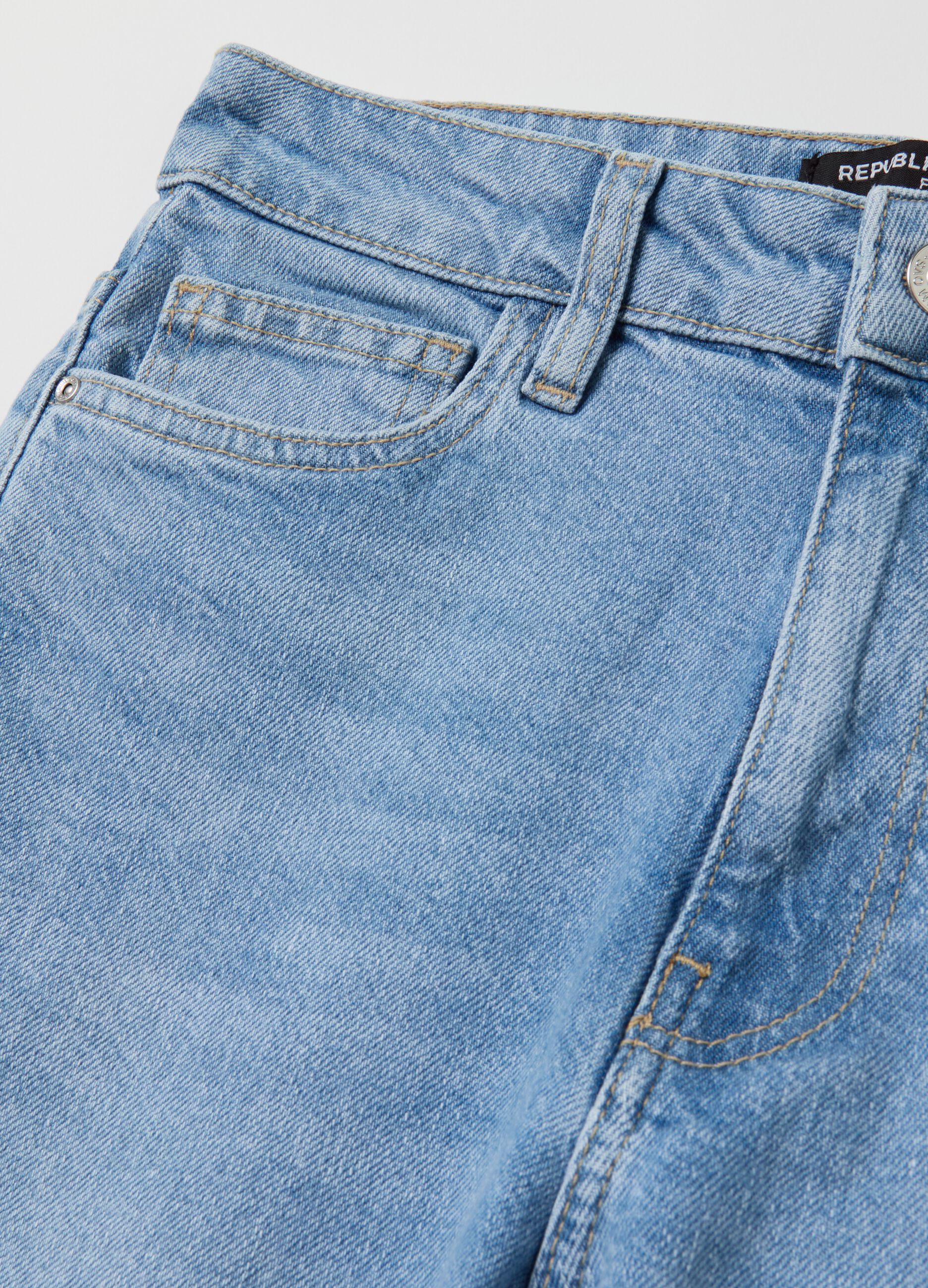 Jeans cropped flare fit
