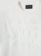 T-shirt in puro cotone bianco regular fit con ricamo traforato_6
