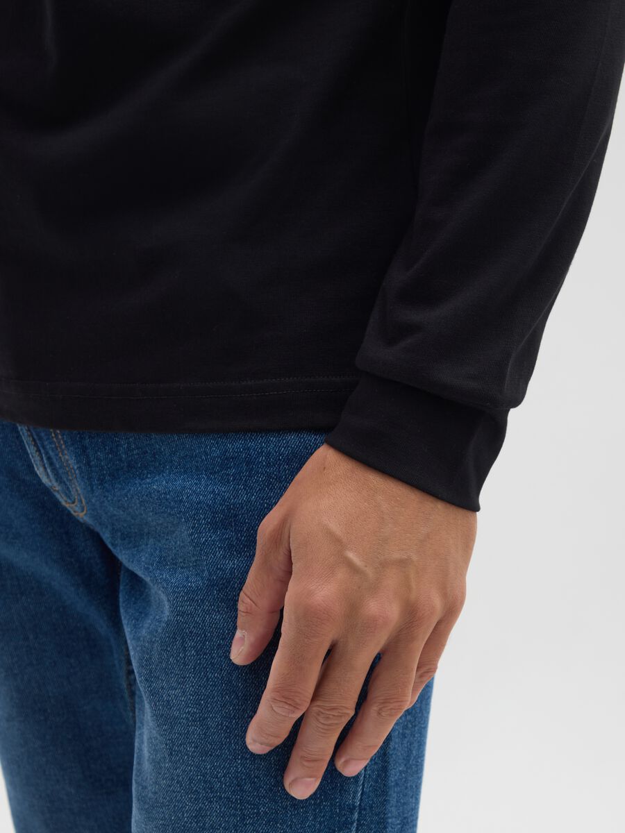 Pure cotton black regular fit sweater_3