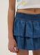 Girls' Regular Fit Blue Denim Pure Cotton Skirt_2