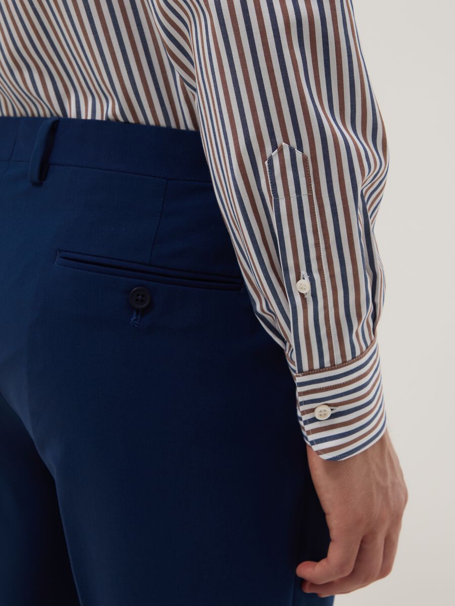 Multicolour Striped Pure Cotton Shirt Regular Fit_3