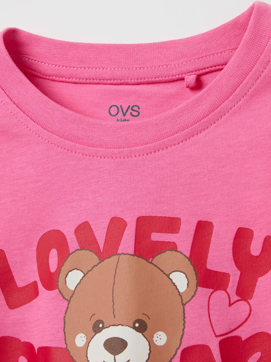 Long-sleeved T-shirt with "Lovely Bear” print_3