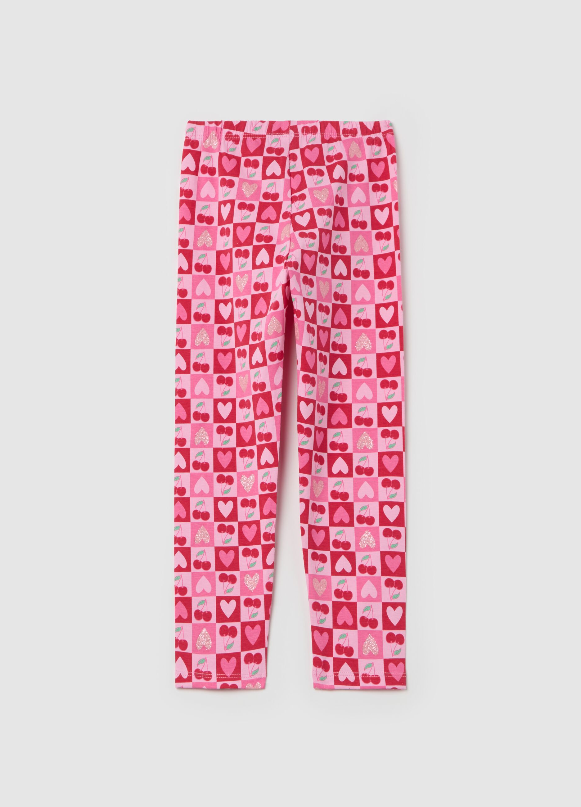 Stretch cotton leggings