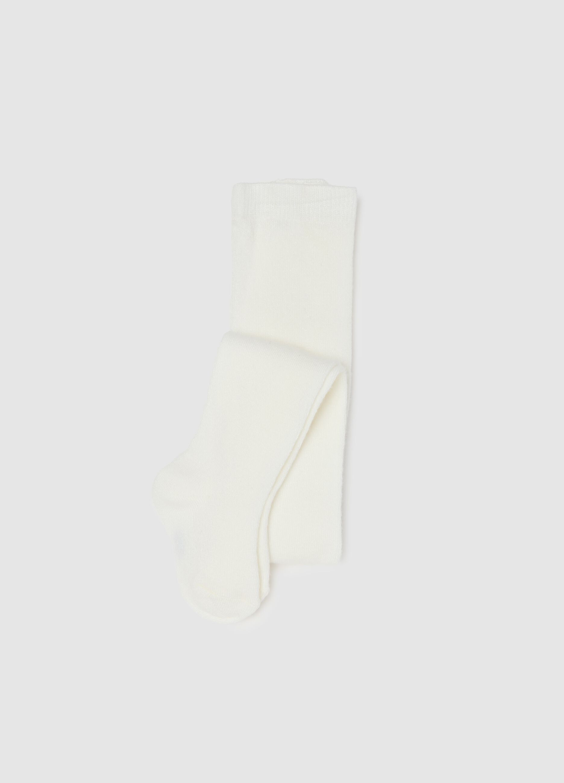 White tights for girls in stretch fabric