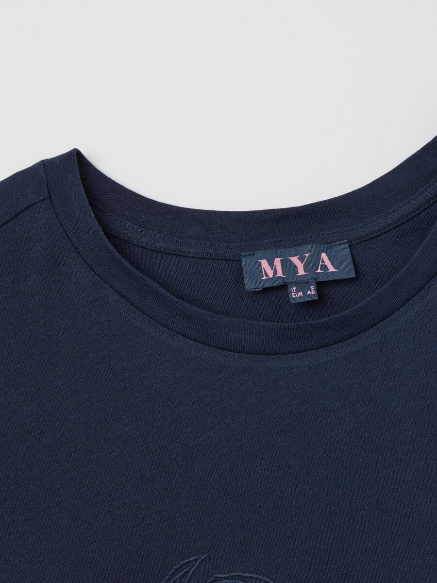 Mya Pure Cotton Blue T-shirt_1