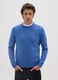 Blue crew neck sweater regular fit_0