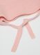 Baby girl's pure cotton pink hat with ties_1