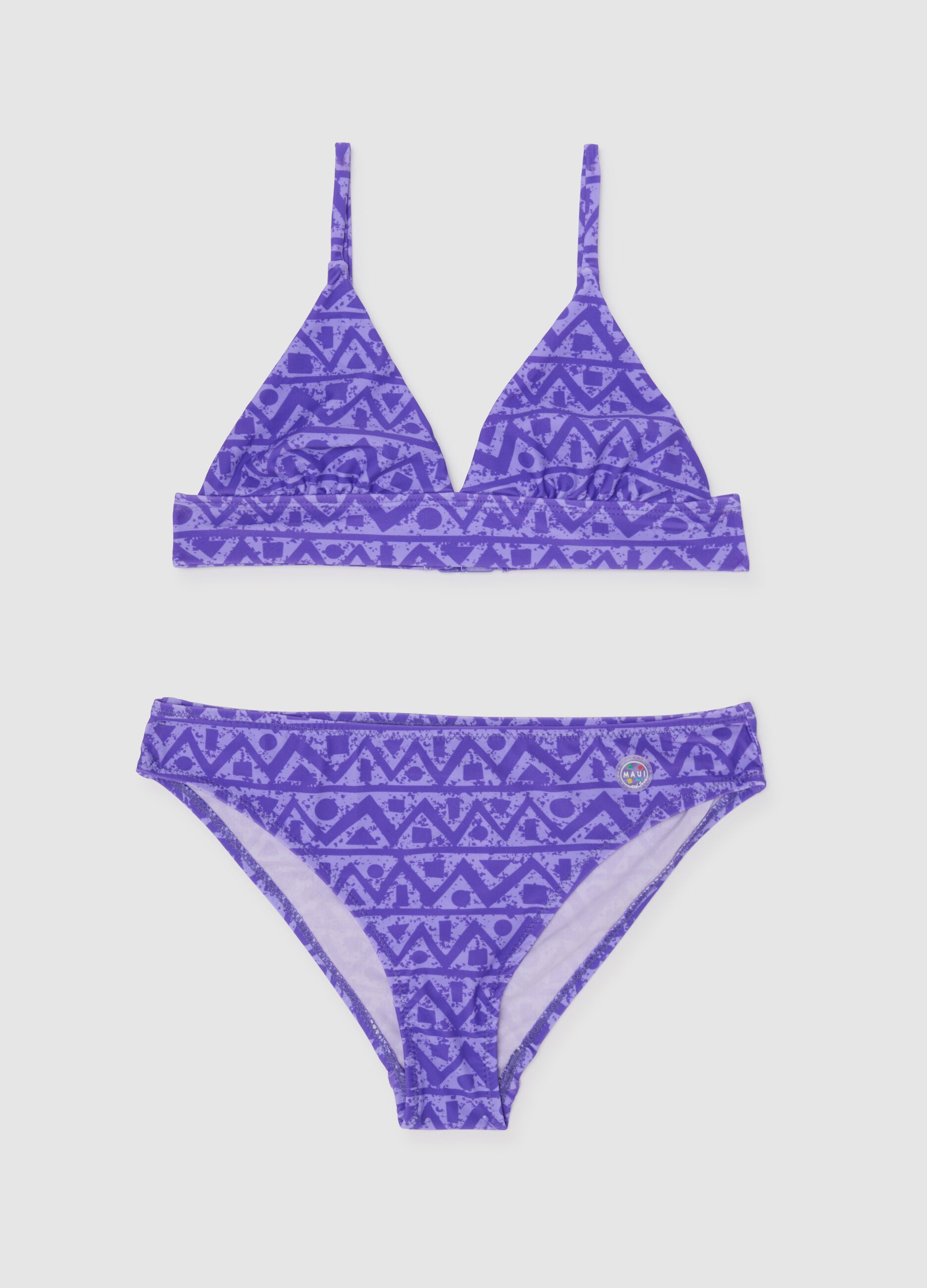 Girls' purple stretch blend bikini