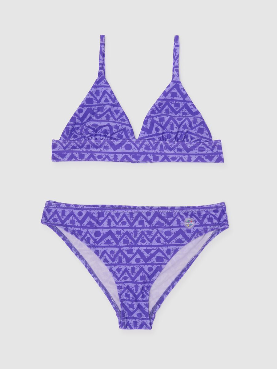 Bikini da ragazze in misto elasticizzato viola_0