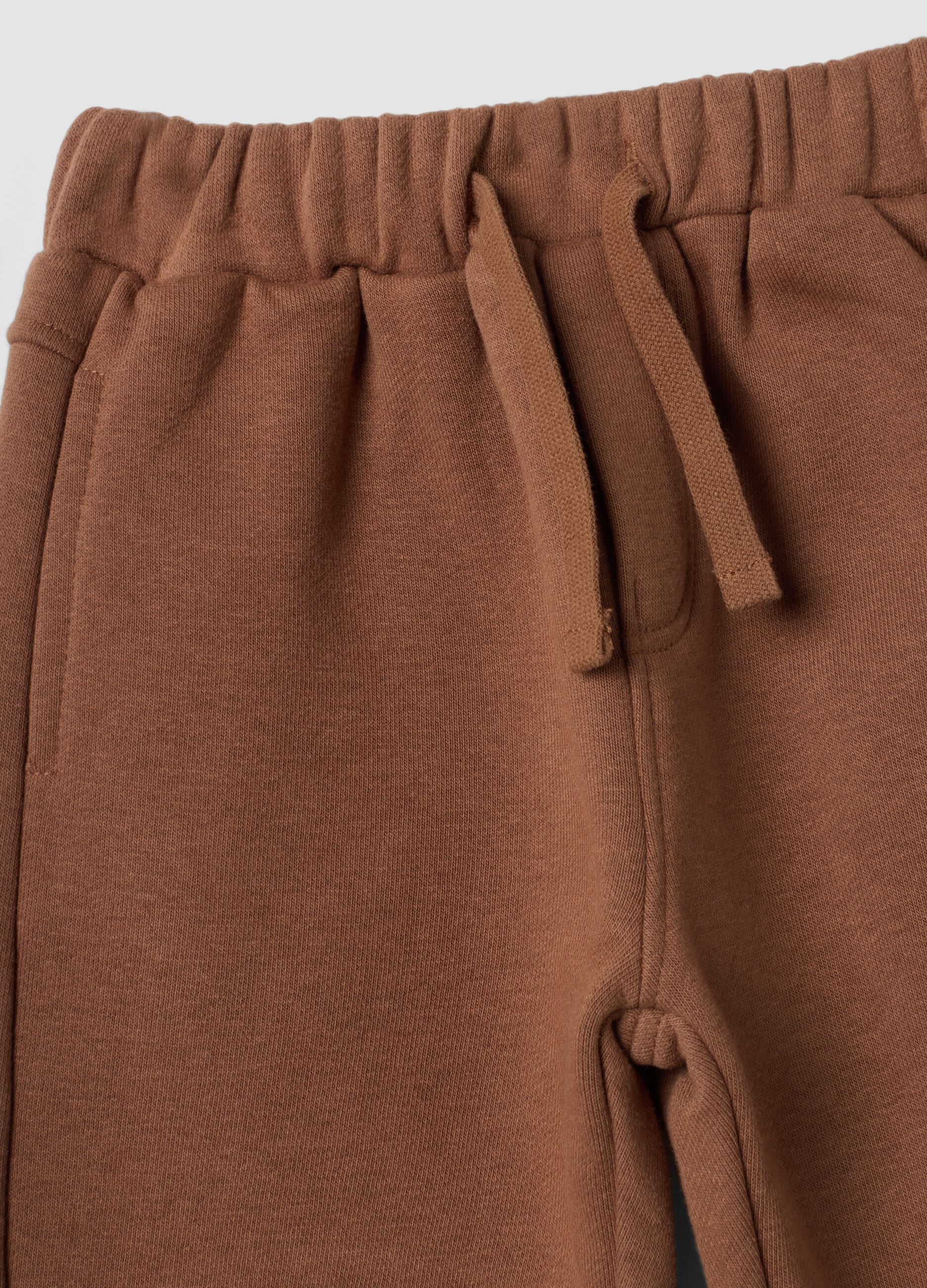 Brown organic cotton-blend Winnie the Pooh jogging set