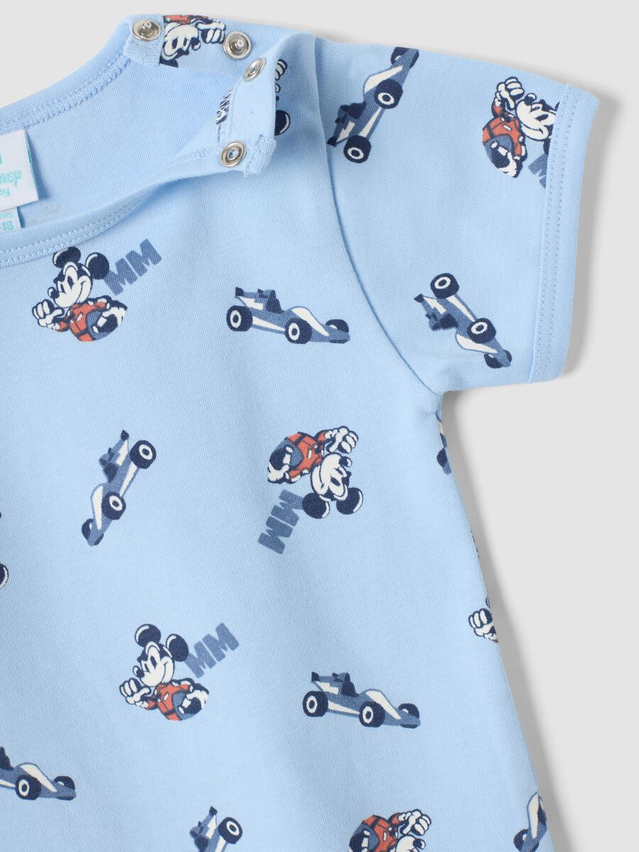 2-pack baby blue organic cotton bodysuits with Mickey print_2