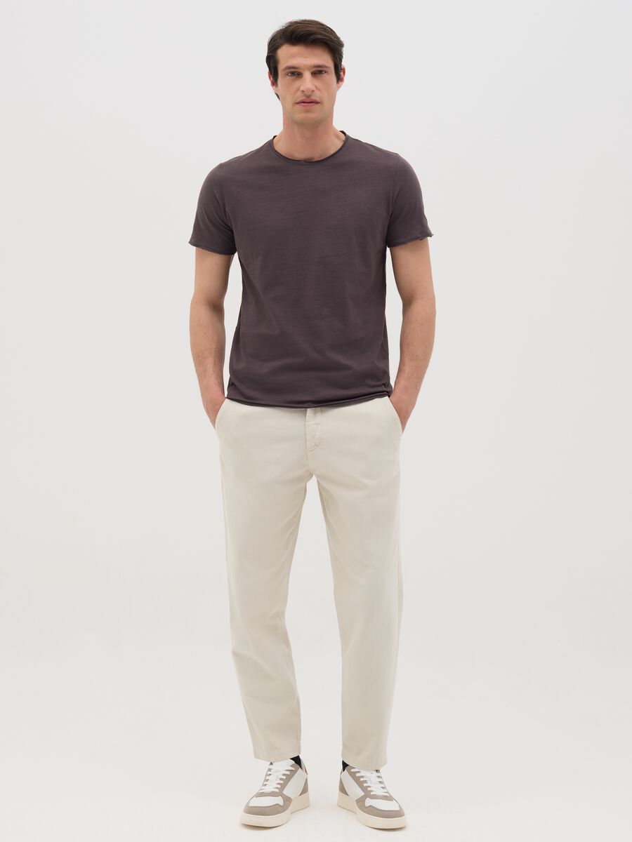 Ovs Brown Cotton T-shirt_1