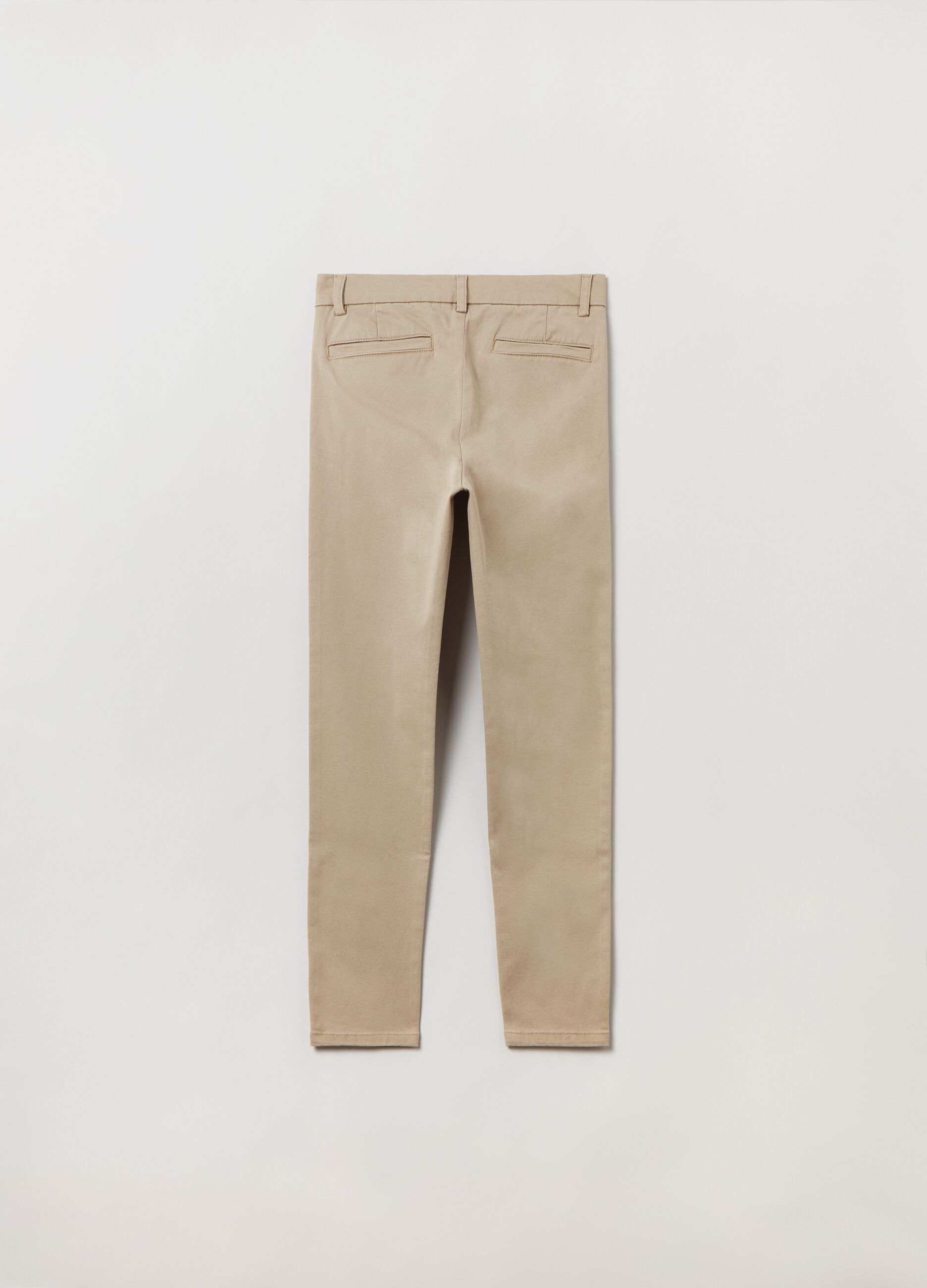 Pantaloni chino in cotone stretch_1
