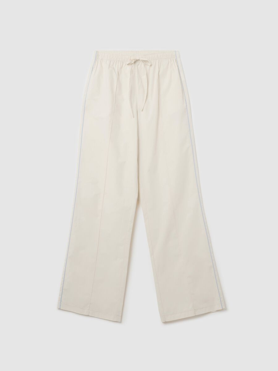 Poplin joggers with contrasting edging_4