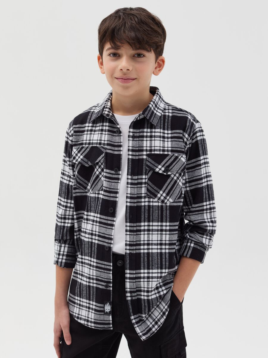 Flannel shirt with check pattern_0