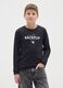 Boy's black long sleeve shirt in pure cotton regular fit_0