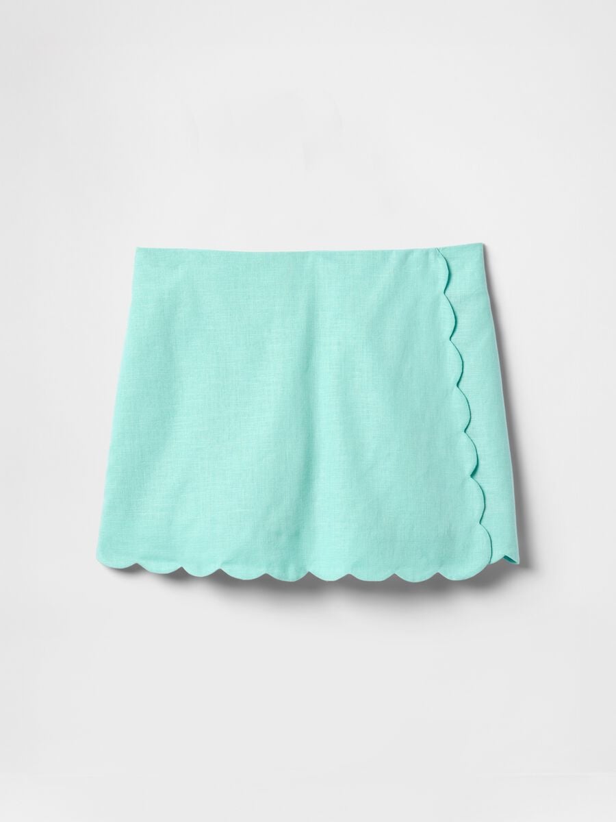 Green Skort with Scalloped Edge_2
