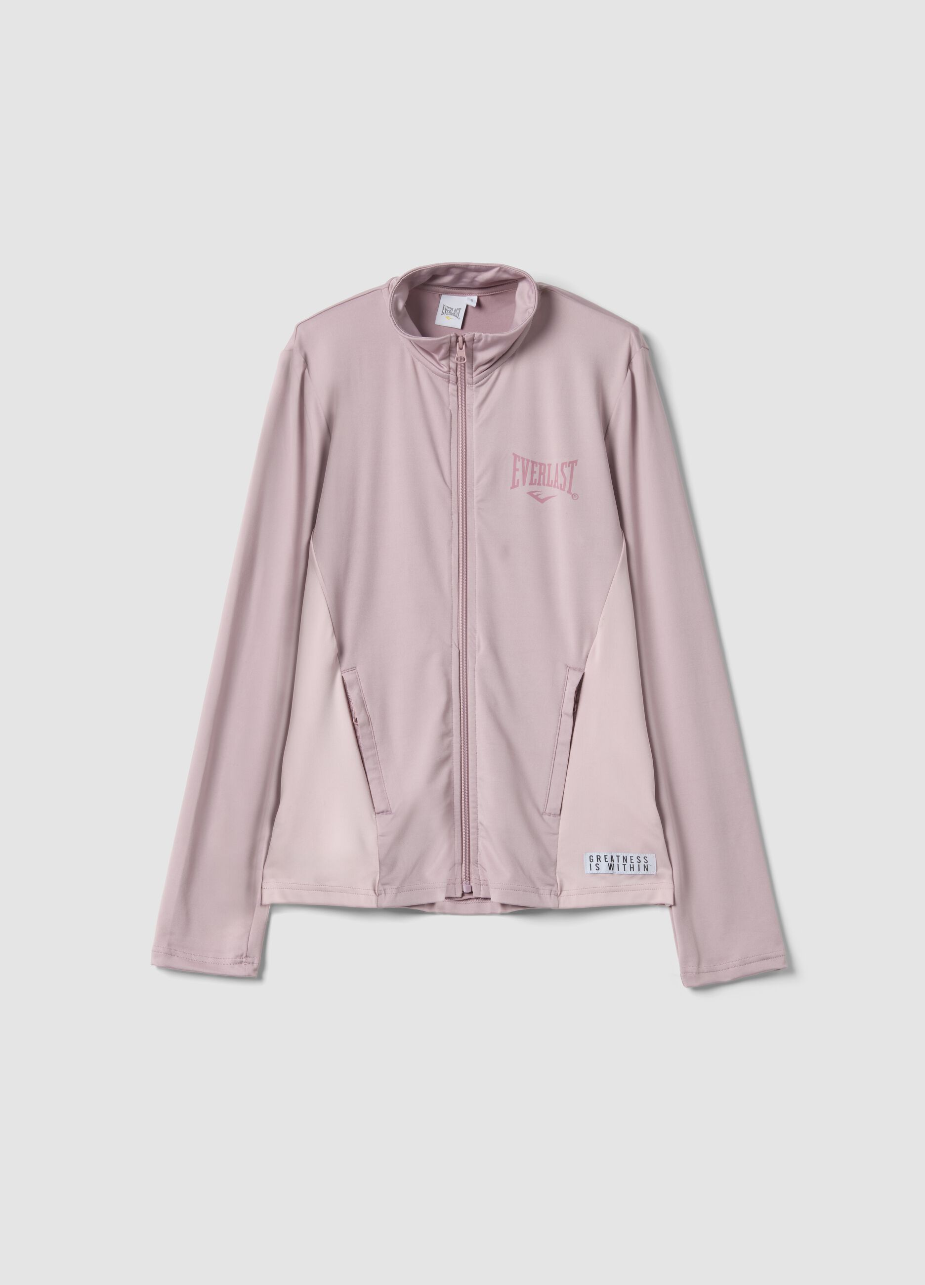 Light pink regular fit jacket with full zip