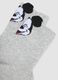 2-pack of grey and white short socks in stretch organic cotton with Mickey print_1
