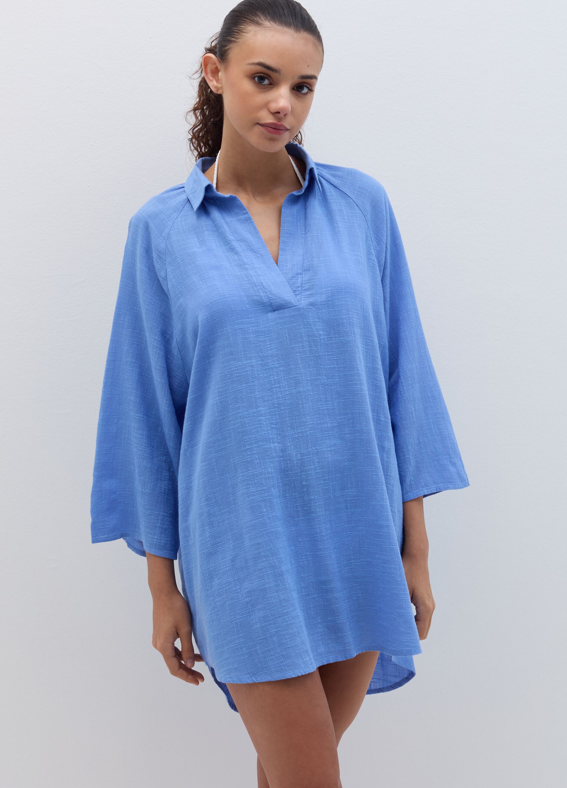 Ovs Blusa lunga copri costume con scollo a polo
