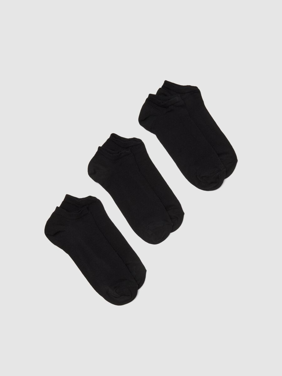 Black ankle sports socks tripack_0