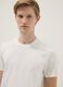 White regular fit short-sleeved pure cotton t-shirt_3