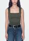 Green stretch tank top with side ruching_3