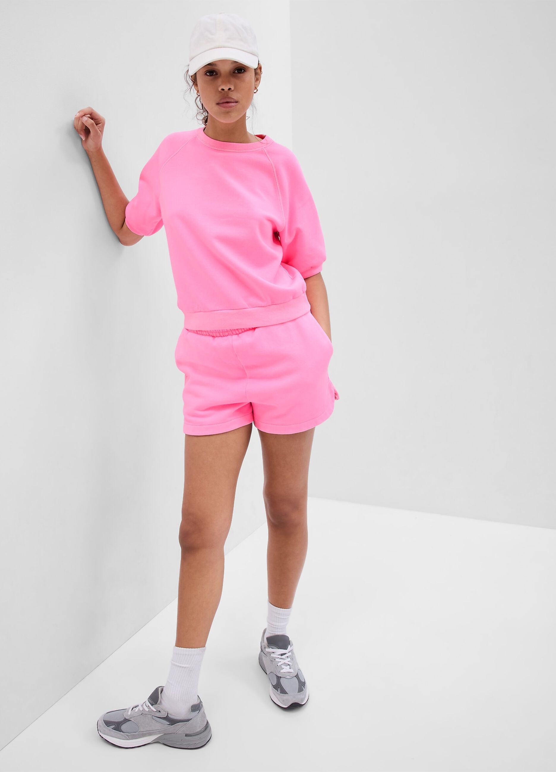 Shorts in felpa con tasche