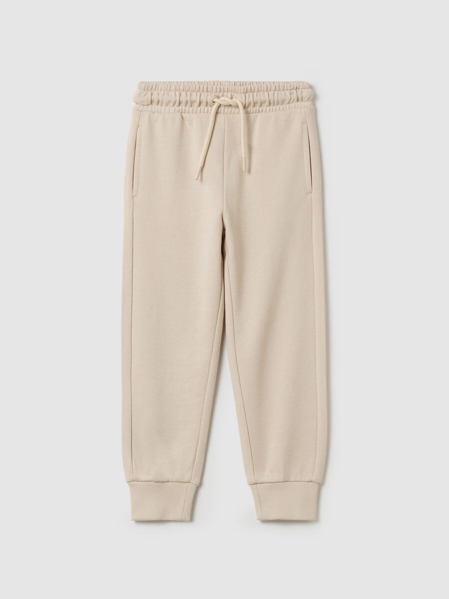 Cotton joggers with drawstring_0