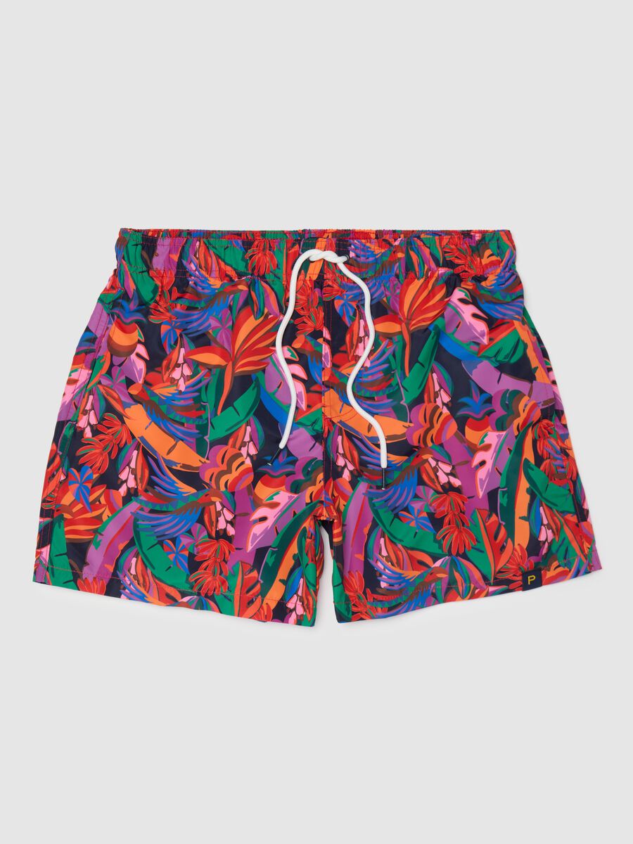 Men’s boxer shorts in multicoloured mixed fabric with regular fit_4