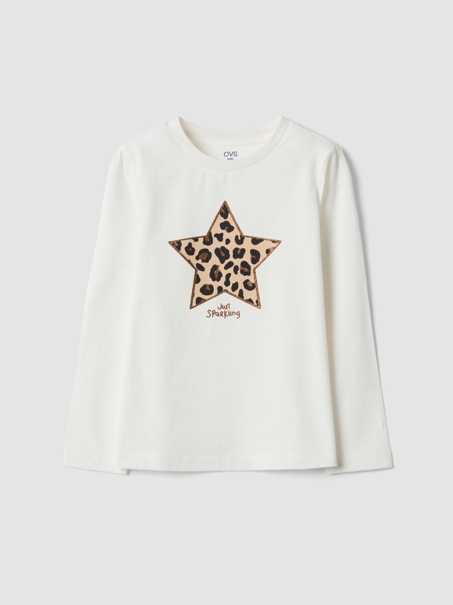 T-shirt bianca in cotone organico elasticizzato girocollo_0