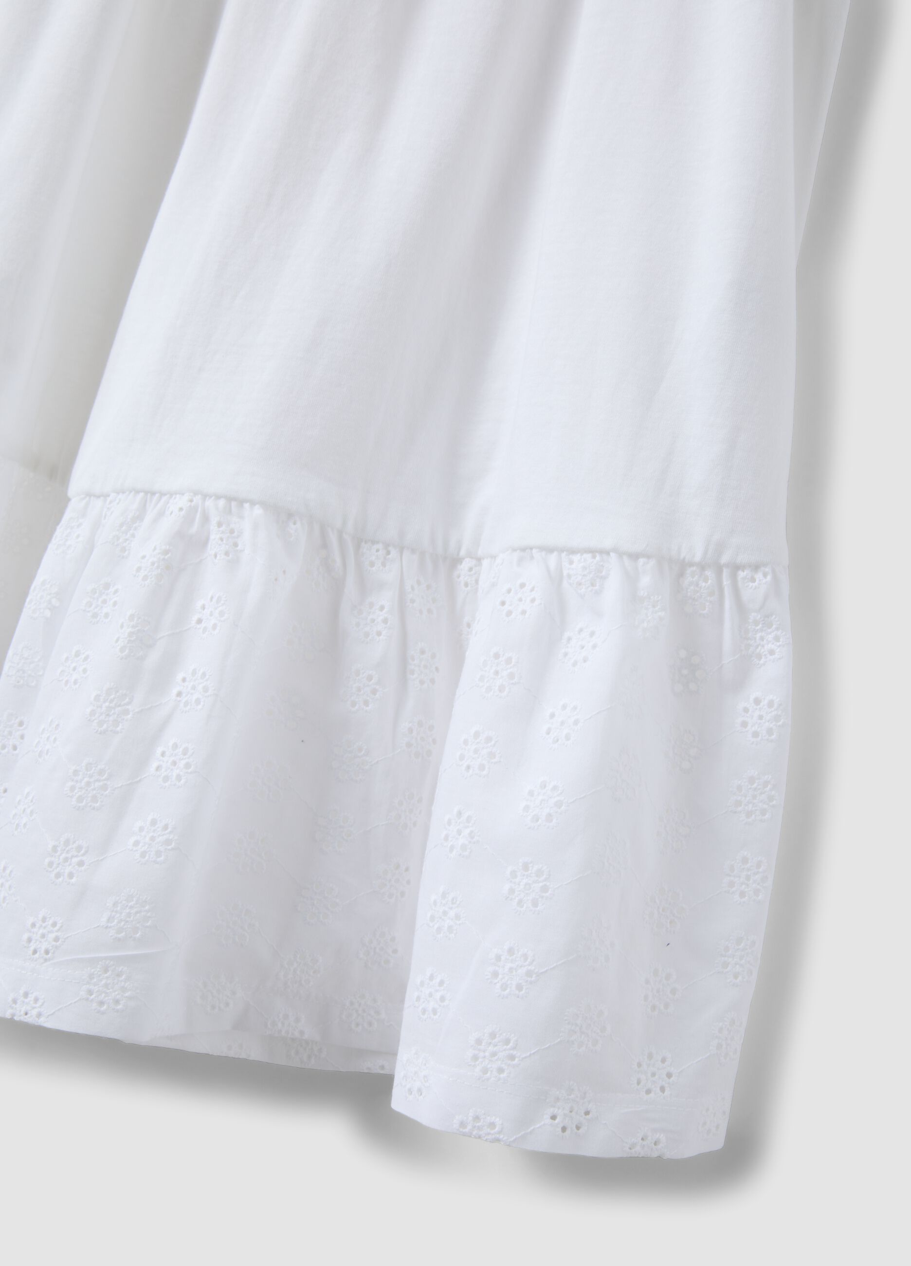 White organic cotton nightdress with thin straps