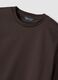 Brown mercerised pure cotton crew-neck T-shirt, regular fit_2