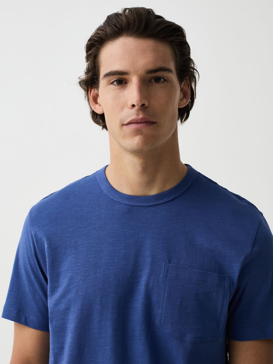 Jersey slub T-shirt with pocket_0