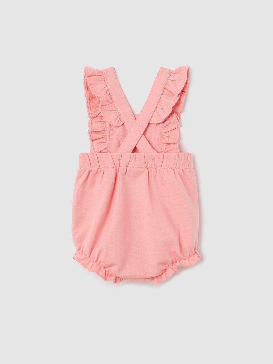 Pink dungarees in 100% cotton_1