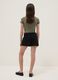 Girls&rsquo; black 100% cotton shorts with sparkly details_1