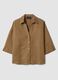 Brown linen and viscose-blend shirt_0