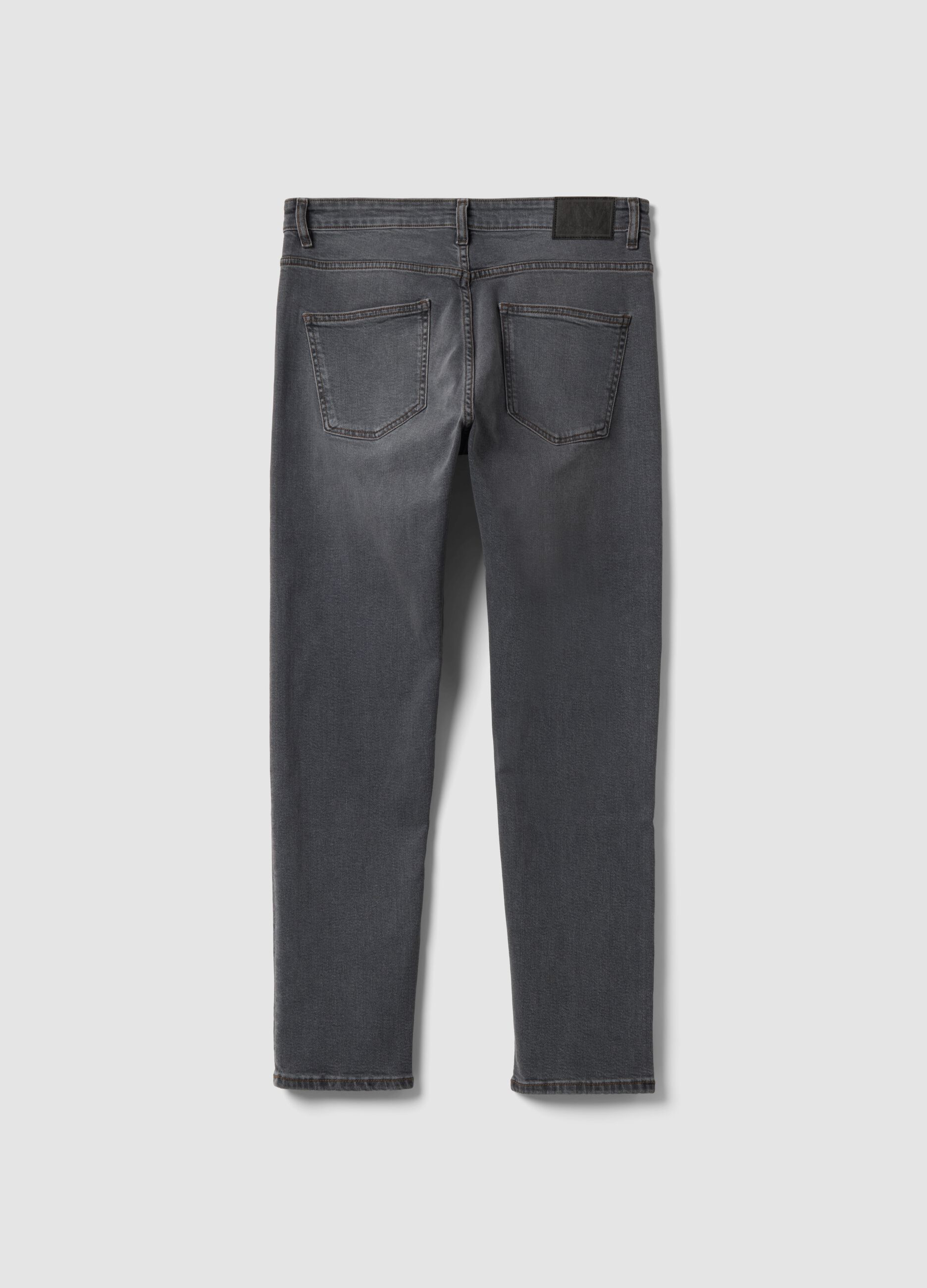 Grey slim-fit stretch cotton jeans