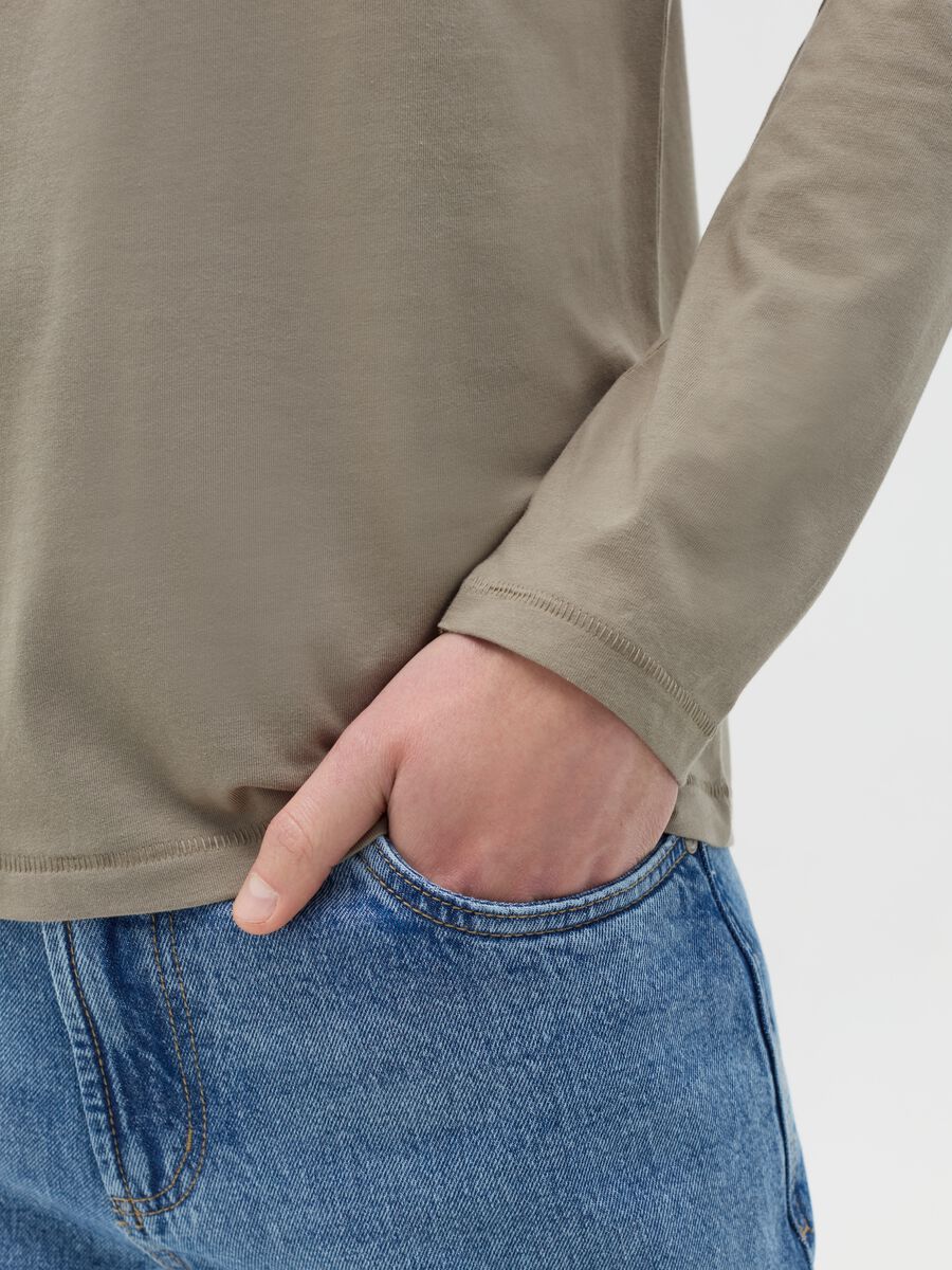 Long-sleeved T-shirt in stretch cotton_2