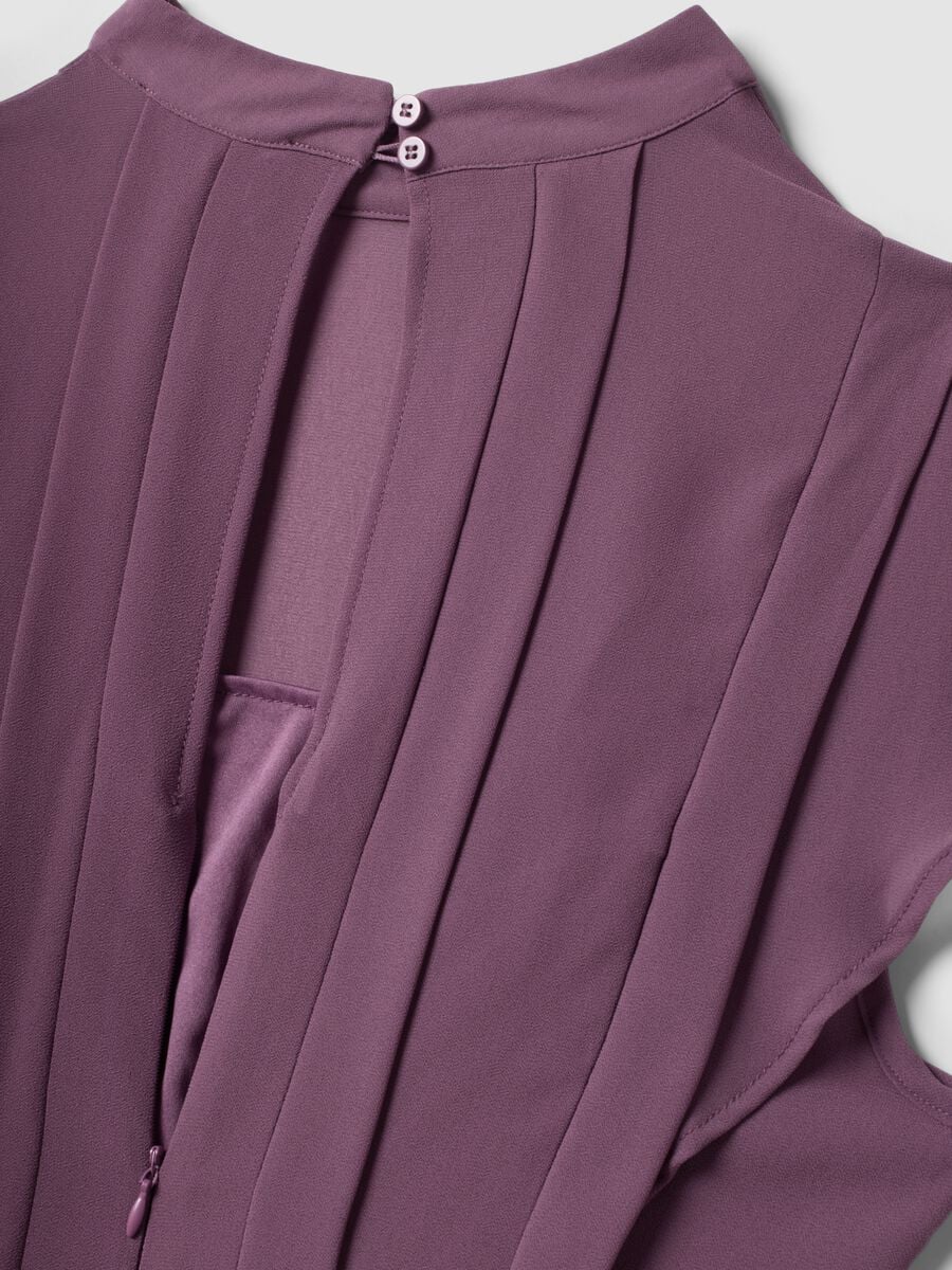 Abito viola con maniche corte a volant relaxed fit_5