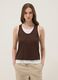 Brown viscose-blend tank top, regular fit_2
