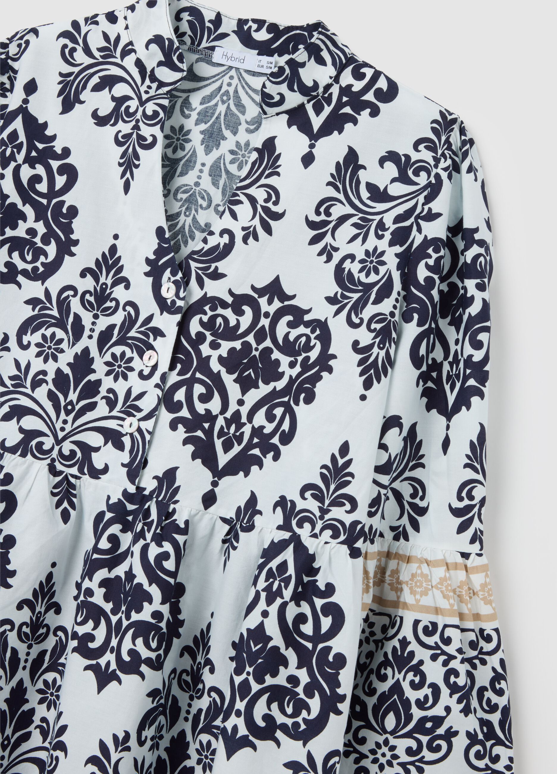 Women's short multicolour cotton dress regular fit
