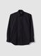 Camicia nera slim fit con colletto classico easy iron_4