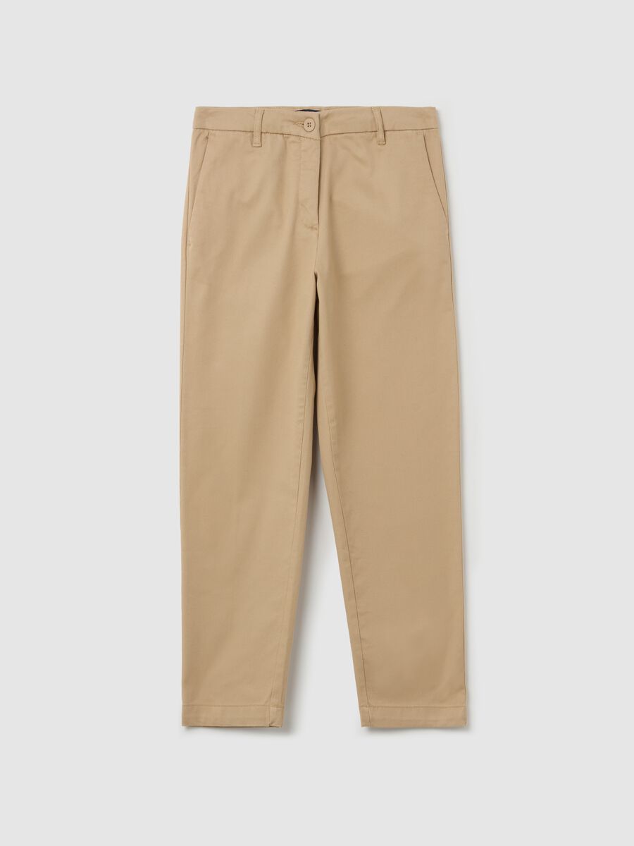 Curvy stretch cotton chino trousers_4